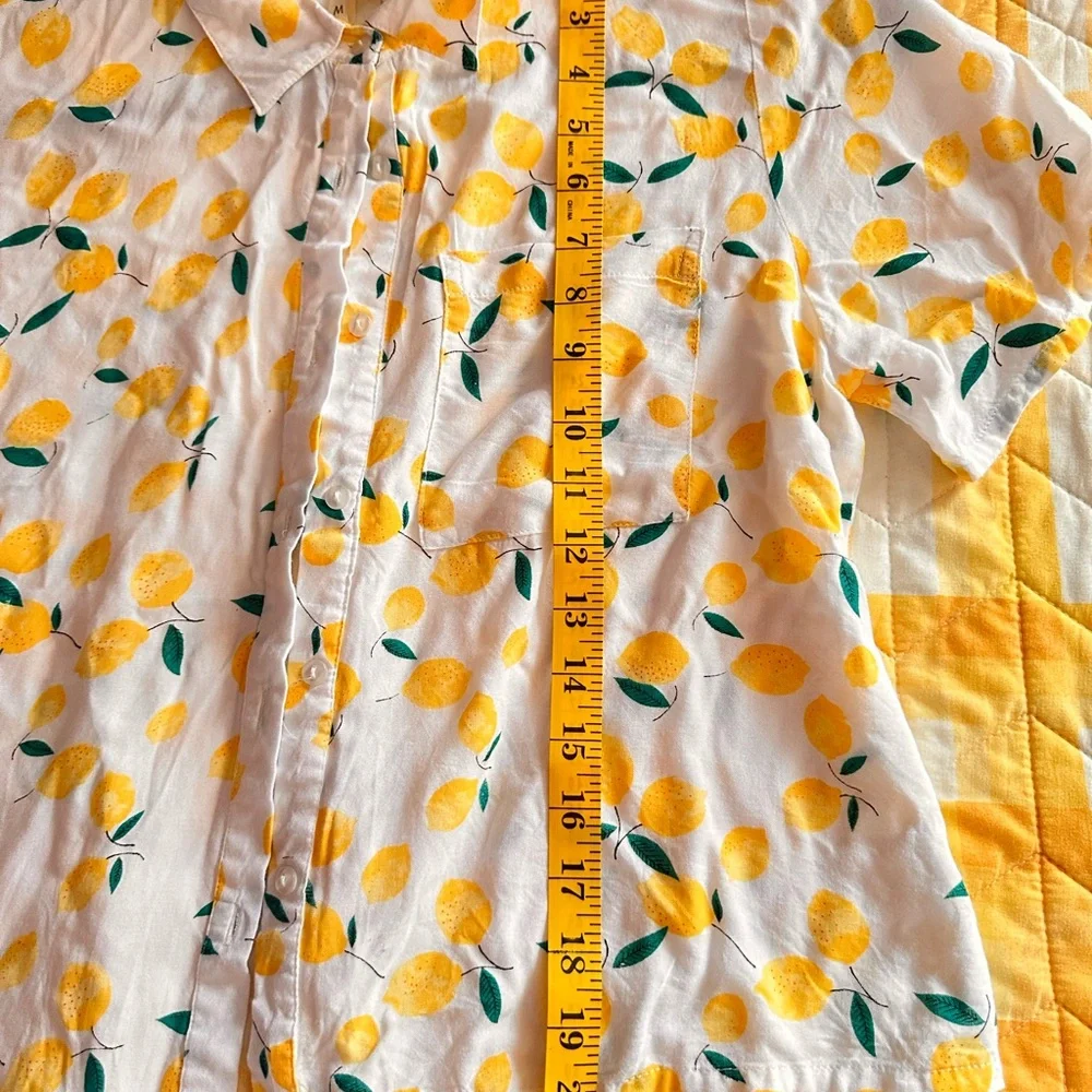 Japna Yellow and Green Button Down Shirt with Playful Design - Picture 2 of 4